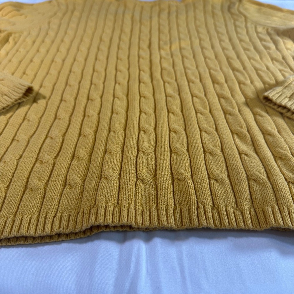 Vintage St. John's Bay Cable Knit V-neck Sweater Women's XL Y2K Vintage Preppy - Picture 4 of 7